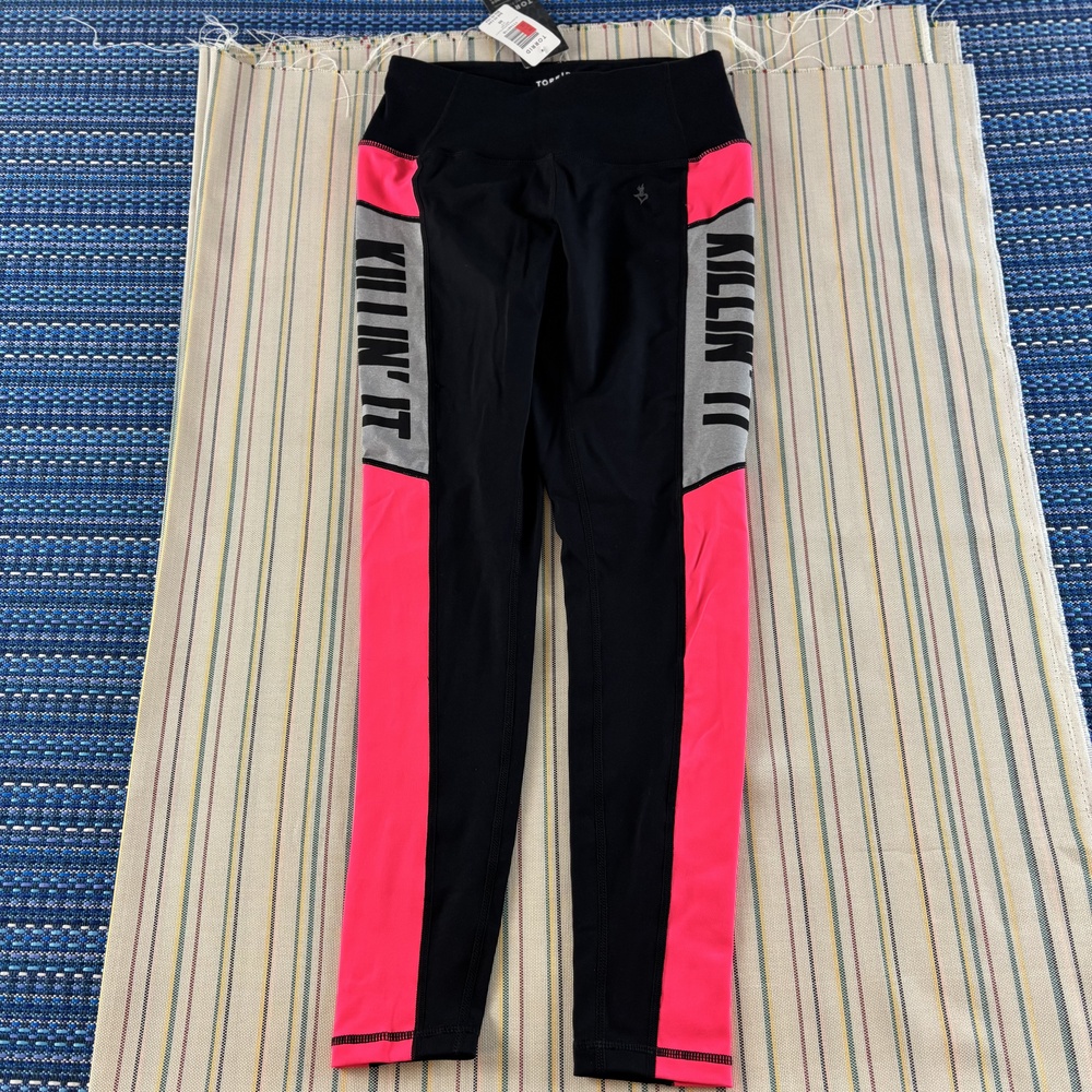 Torrid Leggings Womens 00 Black Pink Killin It Active High Rise Athletic Gym New